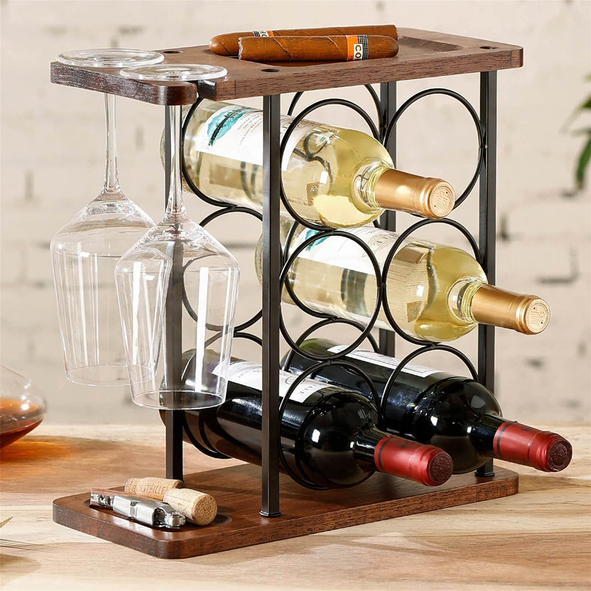 Williston Forge Bobine Floor Wine Bottle Rack | Wayfair.co.uk