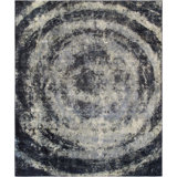 Abstract Area Rug in Blue