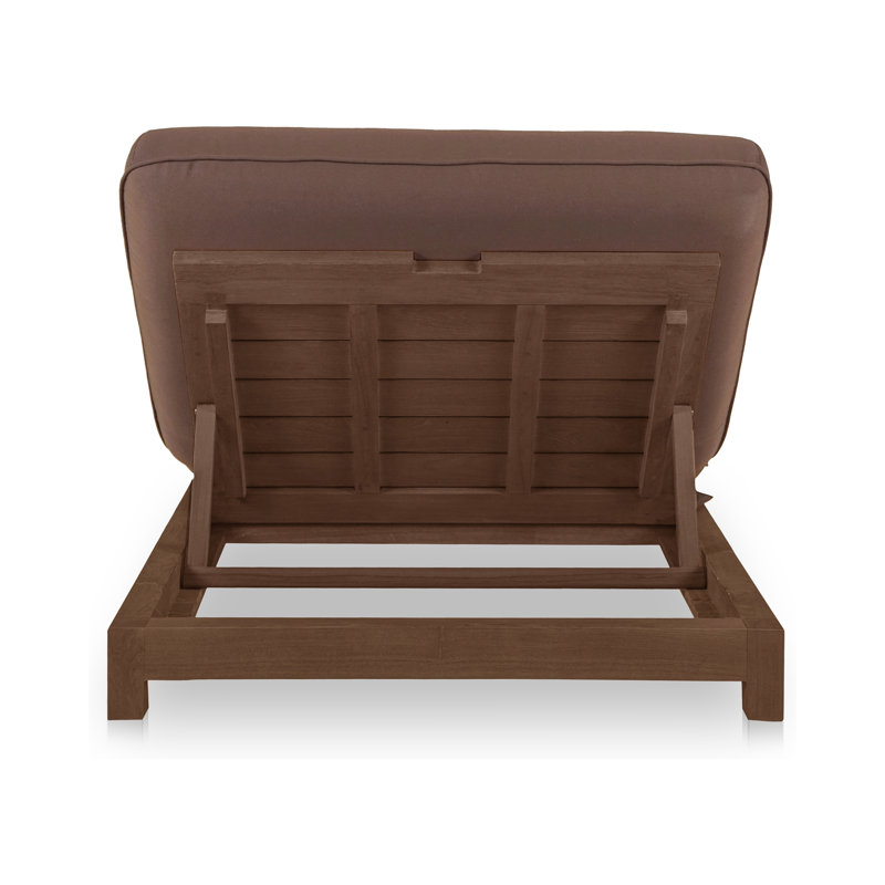 Enzo Outdoor Chaise Lounge, Brown
