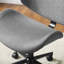 Chaise de bureau pivotante et réglable en hauteur avec dossier en bois et base en métal chromé / noir Oliver-1161998097-1167366358