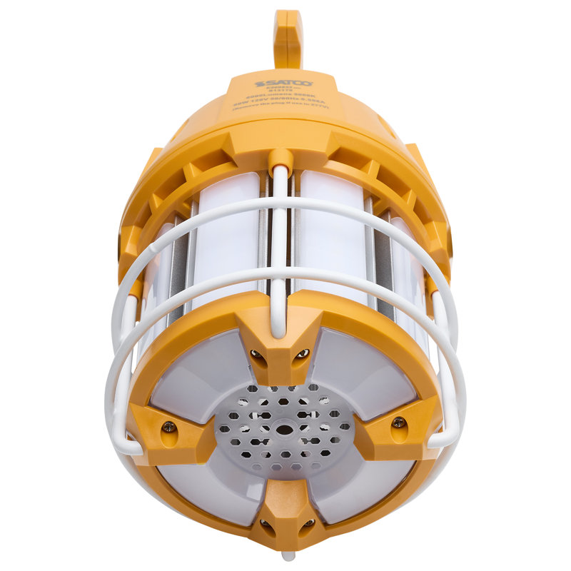 LED Hi-Pro Temp Work Light 5000K Corncob Shape 80 CRI Orange Finish, 9.17" H x 5.12" W x 5.12" D