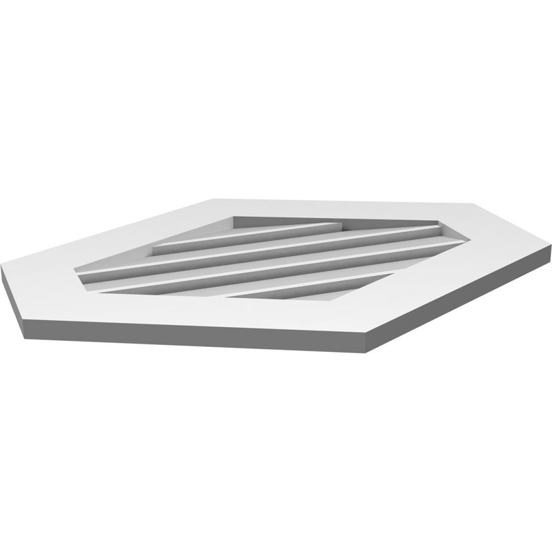 Pente verticale verticale en uréthane 6 pi, 22" H x 28" W x 1" D