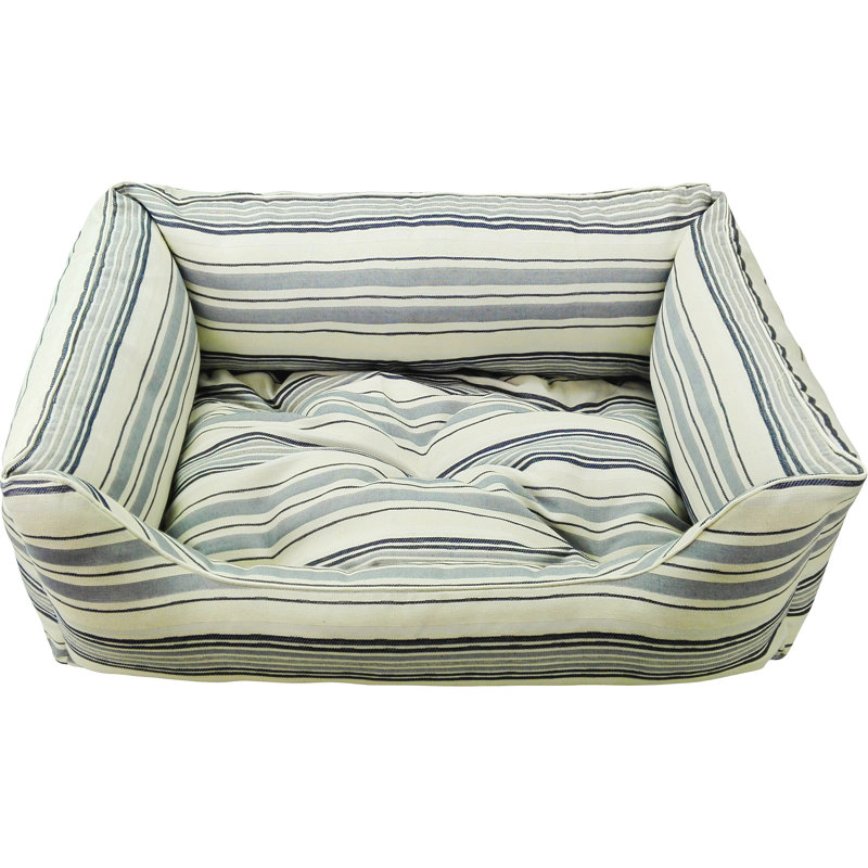 Striped Orthopedic Polyester Pet Bed, Extra large (100cm W x 80cm D x 35cm H)
