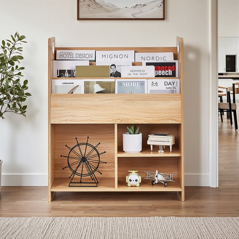 Bibliothèque et rangement pour jouets Melgarejo, Oak
