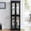 Vitrine, bois de verre, rangement élégant avec cadre en bois