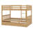 Full Over Full Rubber Wood Bunk Bed – Twin Size Trundle, Ladder, Guardrails & Convertible To 2 Full Beds-1791343150