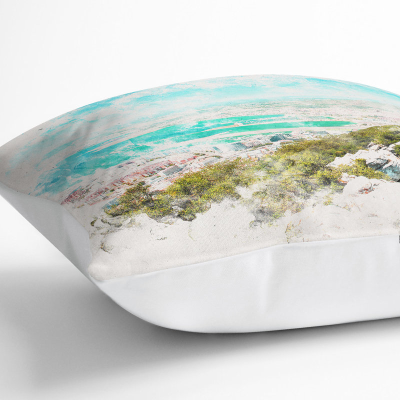 Square Cushion, 40cm H x 40cm W x 15cm D, White