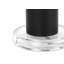 Lampe de table arquée en métal noir et abat-jour noir Oksana, H 27,26 po x l 14,82 po x P 14,79 po