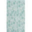 Tapis turquoise / ivoire tissé à plat à la main Legaspi-20657555