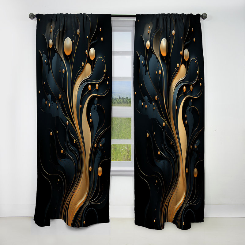 Swinton - Rideau occultant abstrait - 1 panneaux, L 52 po x L 108 po