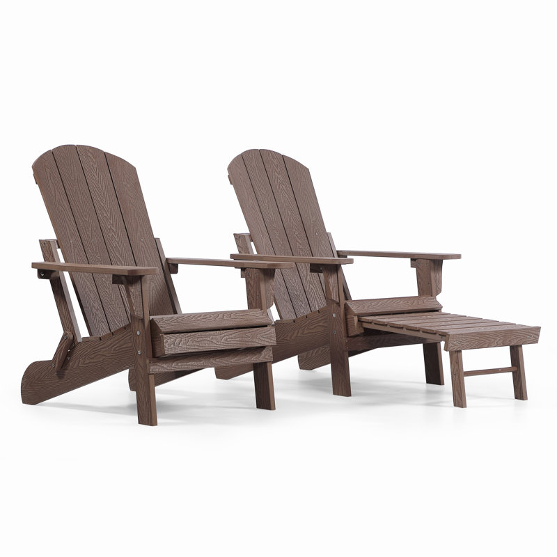 Chaise Adirondack pliante Hurley Morphew, Chêne brun