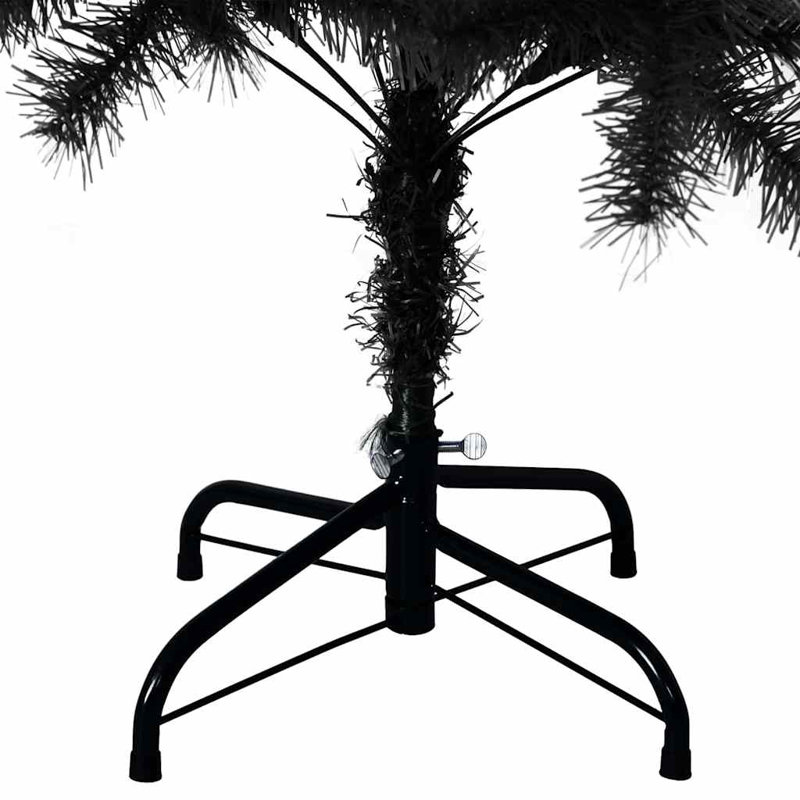 Christmas Tree with 150 LEDs with Stand PVC, Red/Green/Gold, 4.92' H