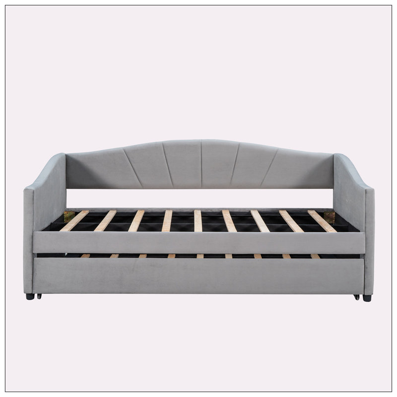 Daybed With Trundle, Gray