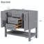 Base de meuble-lavabo simple Alynda 35,4 seulement