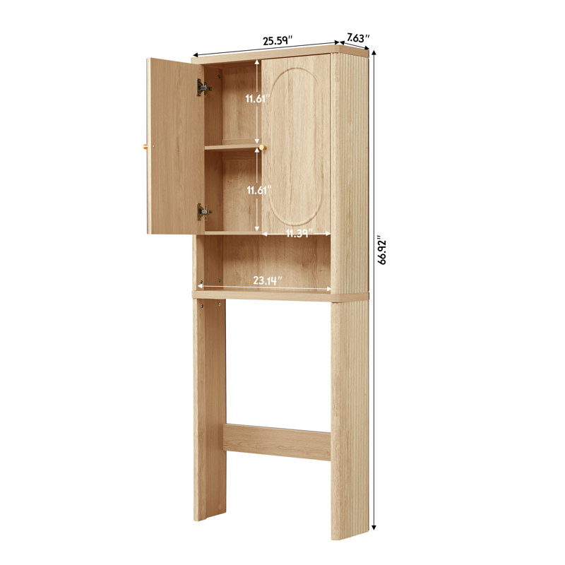 Freestanding Over The Toilet Storage, Natural