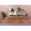 Tapis rétro Herki: Tapis turc rouge pour escalier ou couloir de style antique
