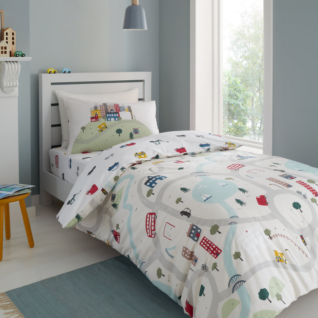 Transport Cotton Duvet Cover Set