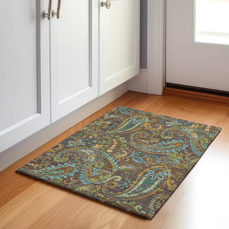 Tapis Cerrito AMF533 lavable à la machine de qualité supérieure, Rectangle 1 pi 8 po x 2 pi 6 po