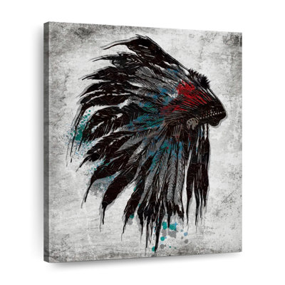 American American Feathered, couvre-chef sur toile