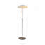 Lampe sur pied moderne en fer forgé, bois massif et verre