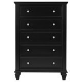 Fraser 5-drawer Bedroom Chest Black