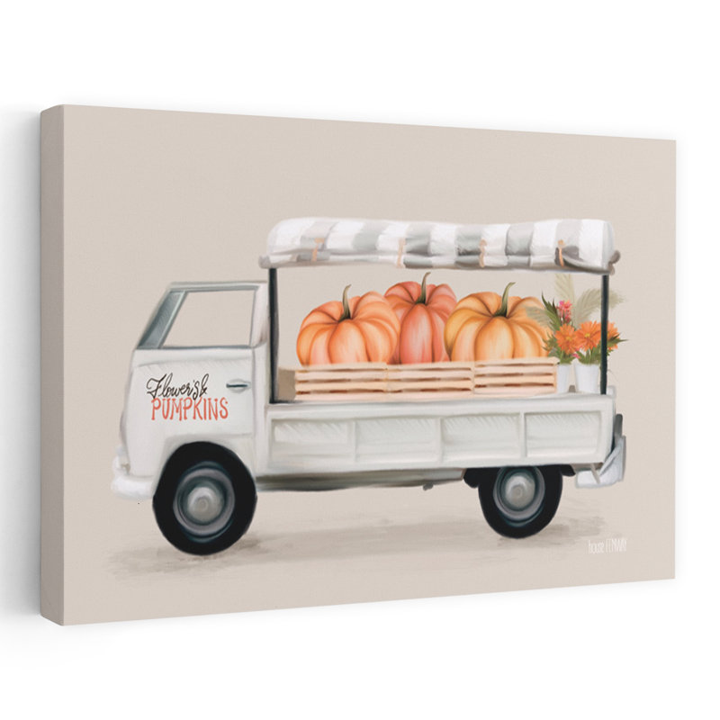 Automne camion citrouille, H 36 po x l 24 po