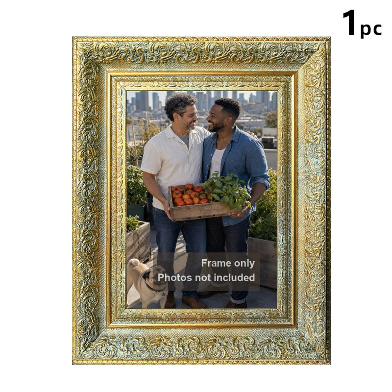Cadre photo élégant antique 1PC pour photos et décoration de salon 5 po x 7 po