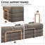 Canapé-lit modulaire à compression 78,8 po Corduroy-1298010902