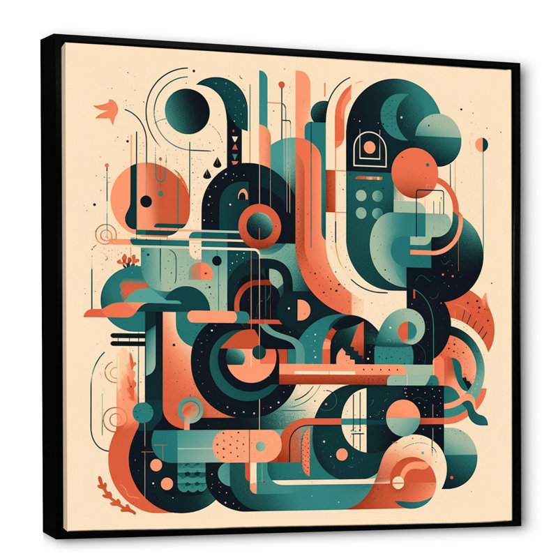 «Colors of Progress II», reproduction sur toile, H 36 po x l 36 po x P 1,5 po, Cadre flottant noir