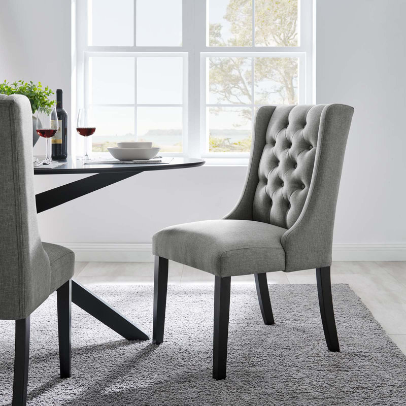 Chaise rembourrée Baronet, Gris clair, 1