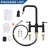 Double Handle Bridge Kitchen Faucet With 360 Degree Spout Swivel Inoil Rubbed Bronze-124916683