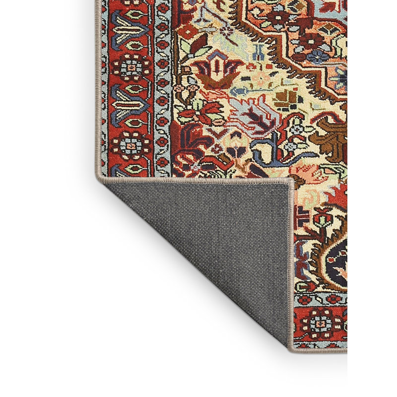 Tapis oriental marron / noir / crème, Rectangle 3 pi x 5 pi