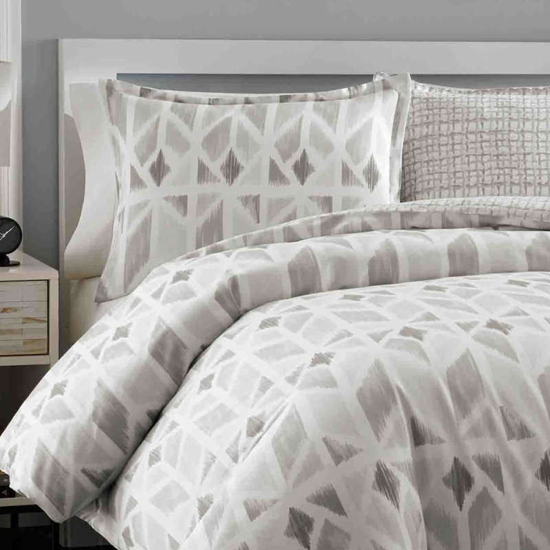 Ensemble de housse de couette réversible Oshaughnessy, Couette double / grande + 2 taies décoratives
