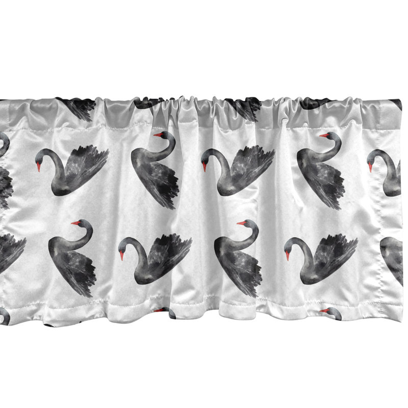 Ensemble de 2 cantonnières à cygne Ambesonne, L 54 po x L 18 po