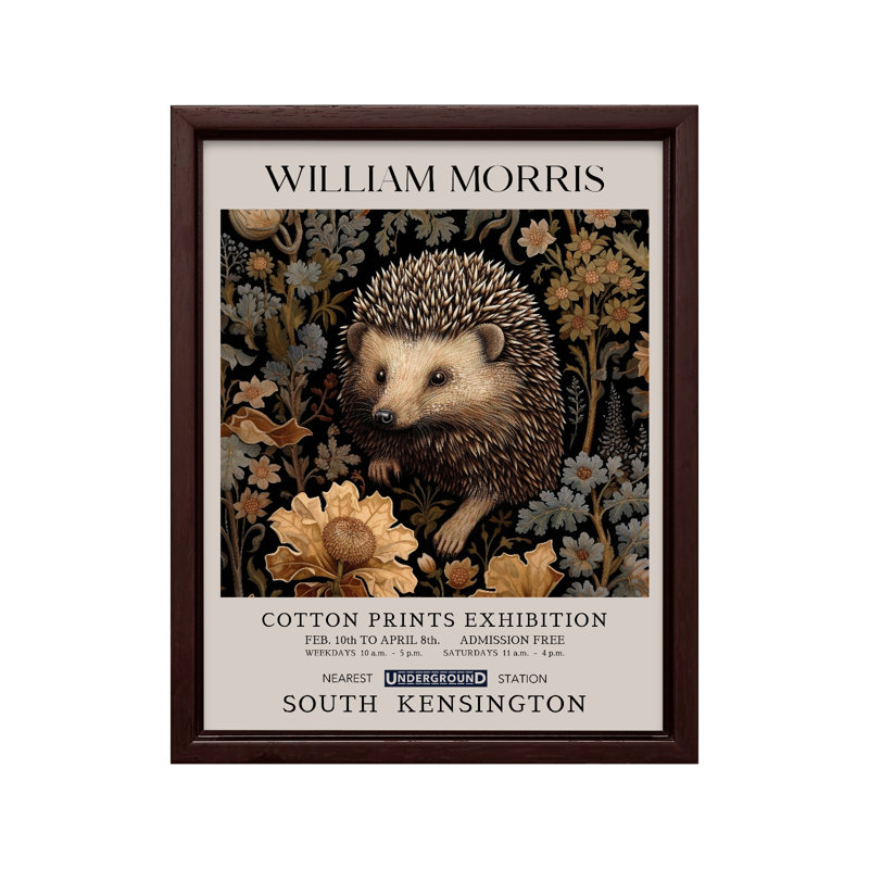 William Morris - Hérisson, Unframed, Canvas, 16"H x 20"W