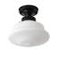 Plafonnier semi-encastré de style moderne Mid-Century à 1 ampoule