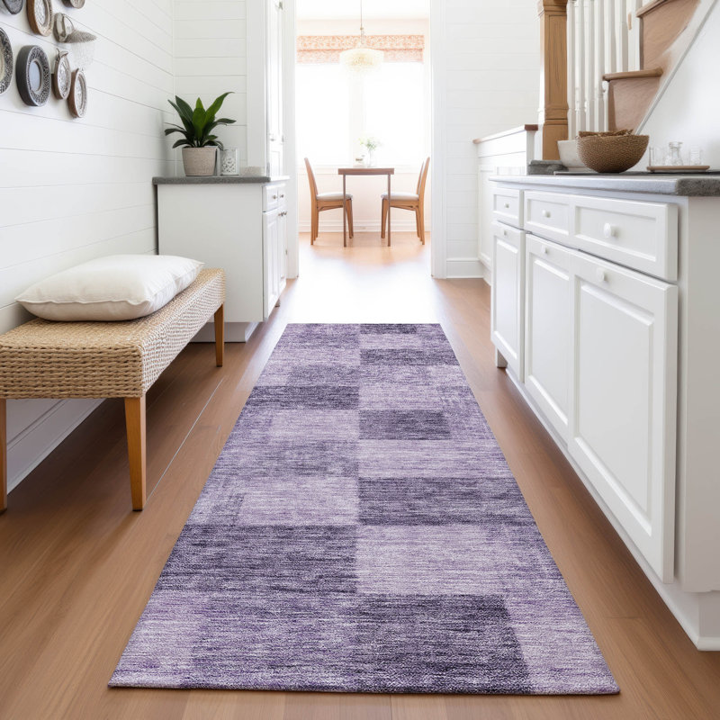 Premium Machine Washable Alves AMF1139 Geometric Rug, Runner 2'3" x 7'6"