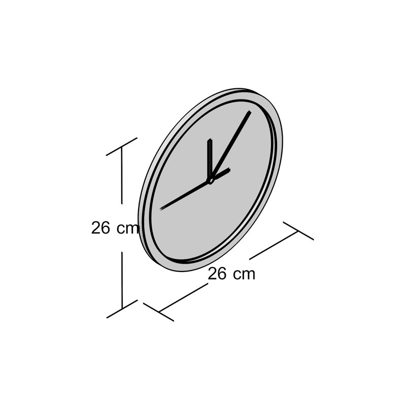 Acrylic Wall Clock, White