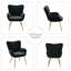 Fauteuil à oreilles Modern Velvet-2051586246