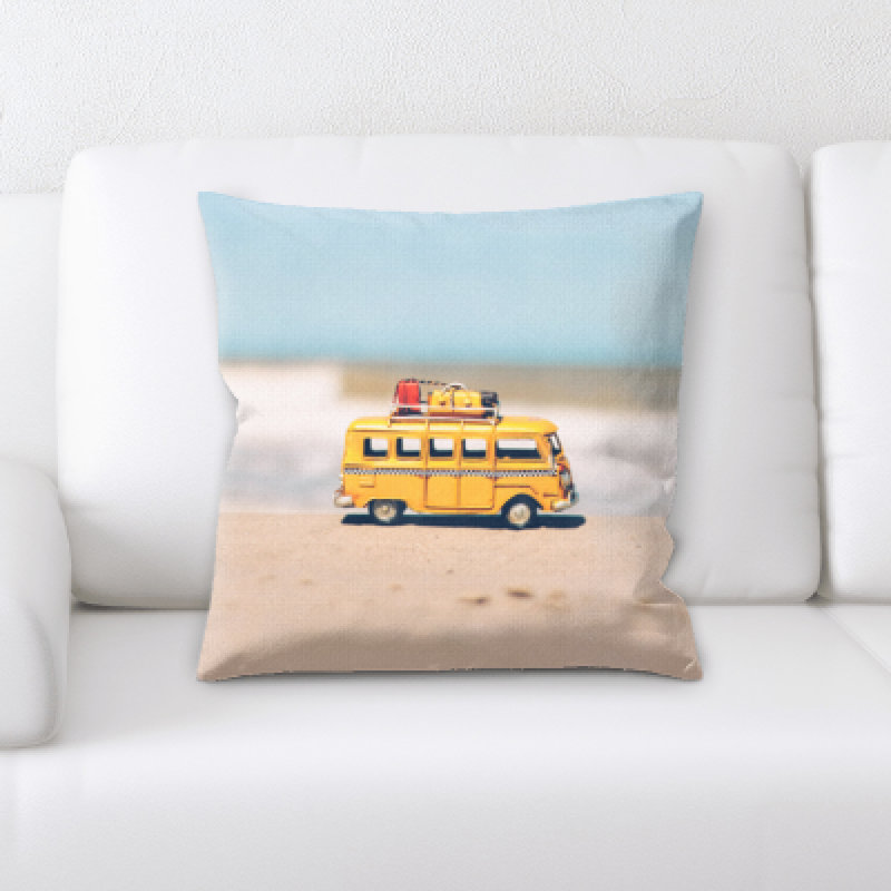 Faux Leather Throw Pillow