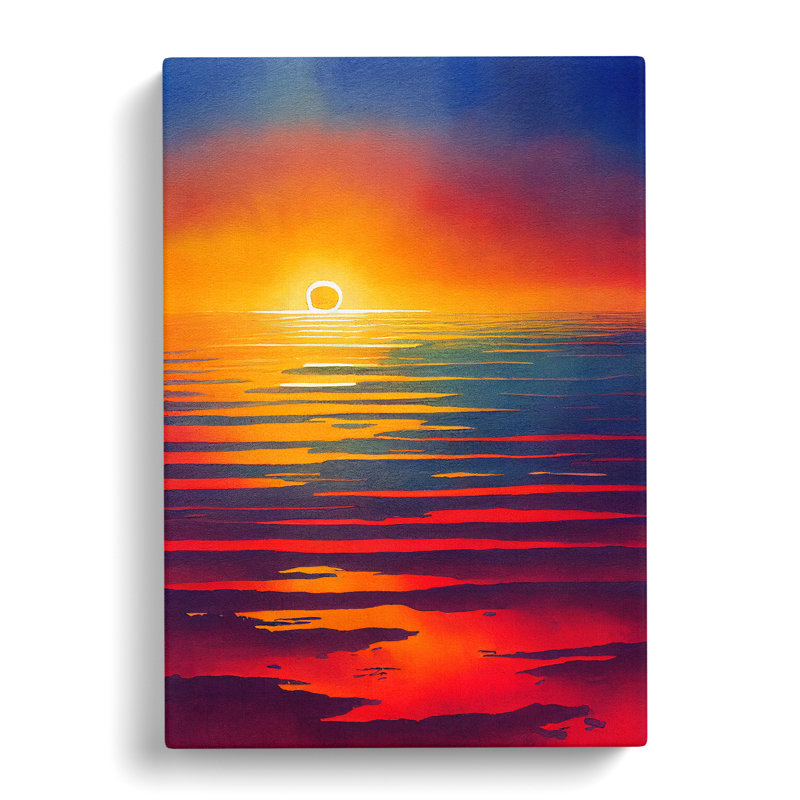 XC1022-4215X Striking Ocean Sunset No.2 - Wrapped Canvas Print, 76cm H x 50cm W x 3cm D