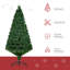 HOMCOM Fibre Optic Christmas Tree Artificial Holiday Décor Metal-67202391