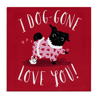 «Dog-Gone Love You», art mural sur toile par Leeza Hernandez