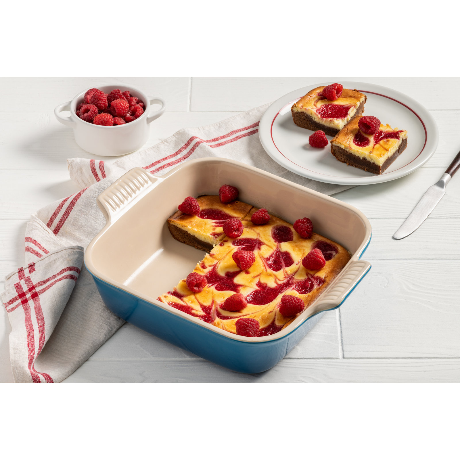 Le Creuset Heritage Stoneware Square Dish, Marseille, 3 qt.