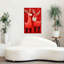 Happy Reindeer Couple Contemporary Deer Winter Wall Art Print 1 Piece Wrapped Canvas Wall Art-1822966116