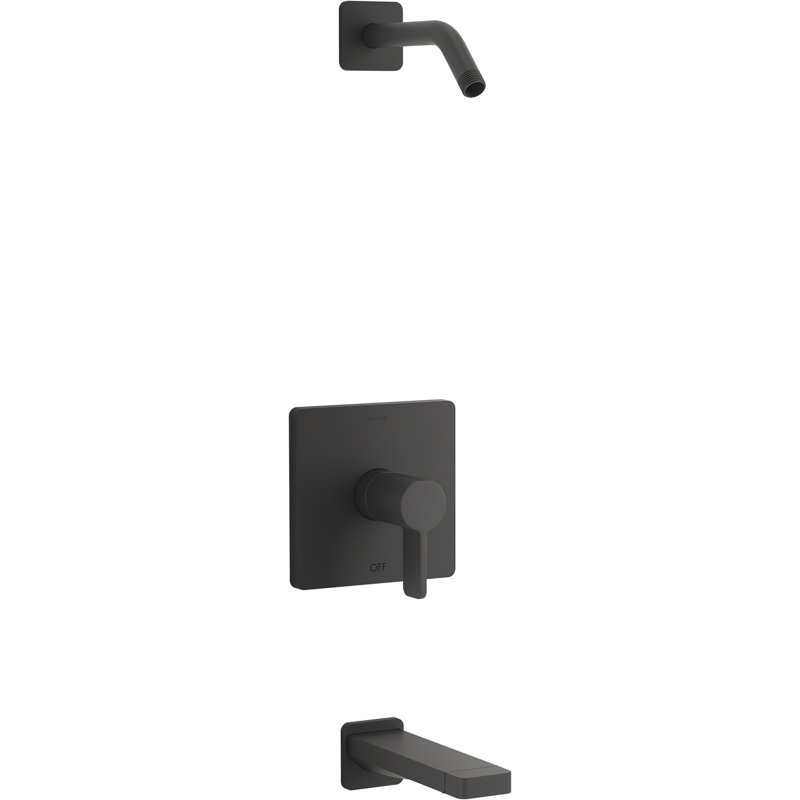 Parallel Bath and Shower Trim Set, Matte Black