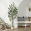 Adcock Artificial Olive Tree in Round Planter, UV Protected Faux Olive Tree for Indoor Home Decor-1353060250