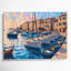 Transport sur toile, "Port de plaisance et scènes de port", toile grise-396102004