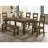 Rustic Golden Brown Ladder Back Dining Chairs