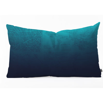 Coussin lombaire intérieur/extérieur en placage de saphir leah flores